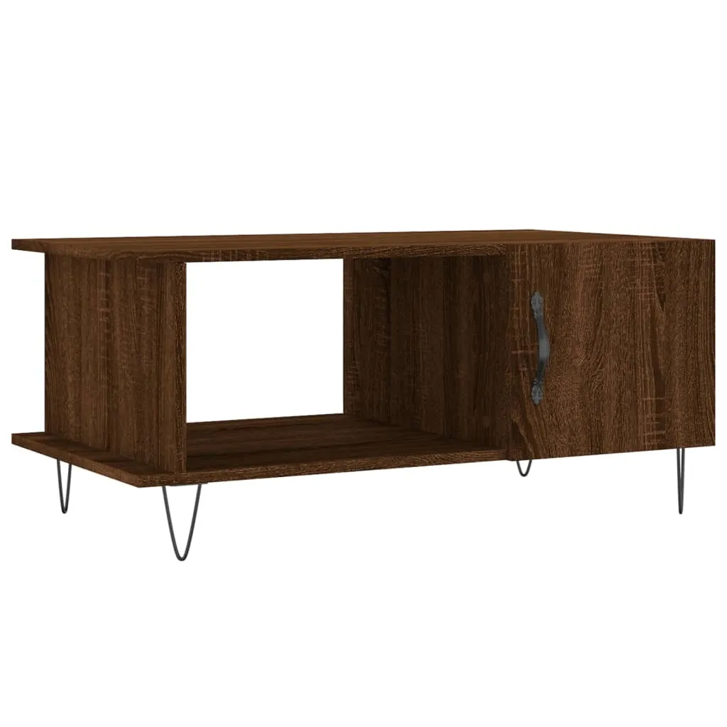 Tavolino da Salotto Rovere Marrone 90x50x40cm Legno Multistrato SYFAX