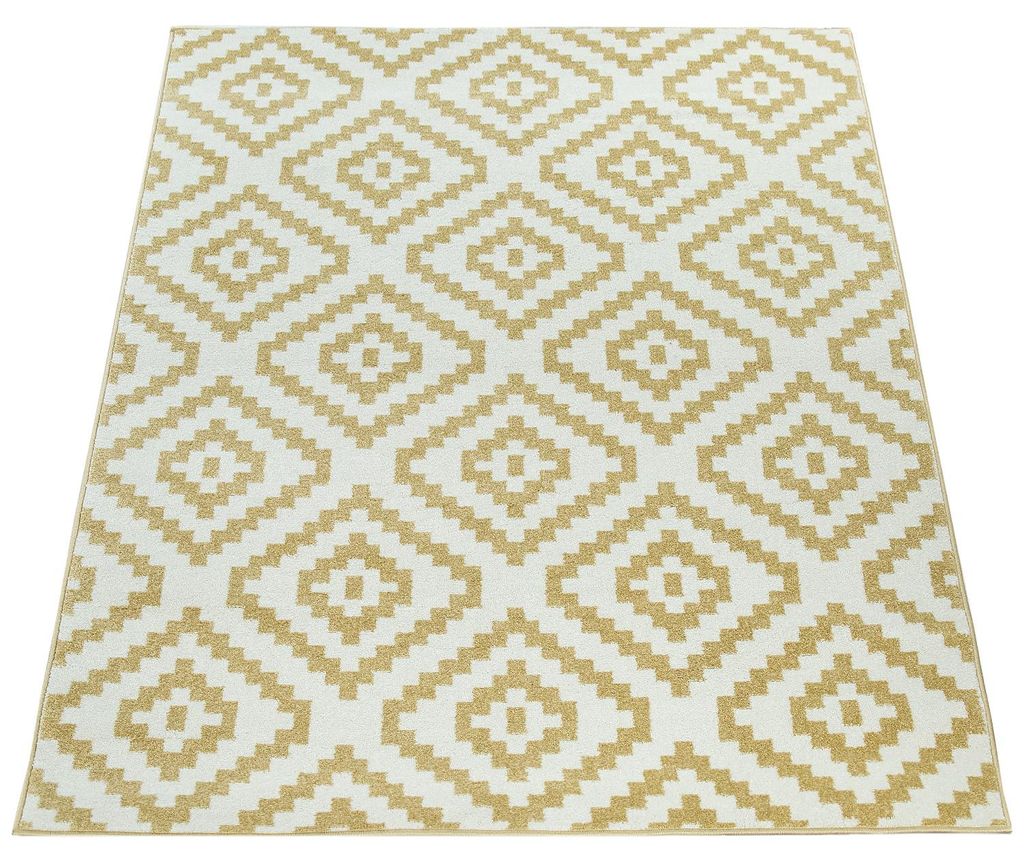 Paco Home Wohnzimmer Teppich Rauten Muster in Pastell Produktbild 