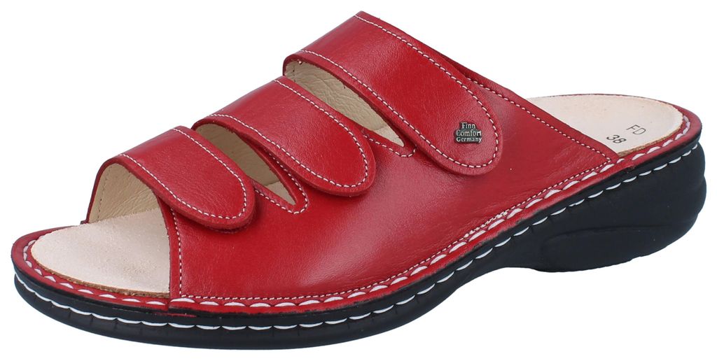 Finn Comfort Hellas klapki damskie, Pomodore (czerwony), Zdjęcie produktu 