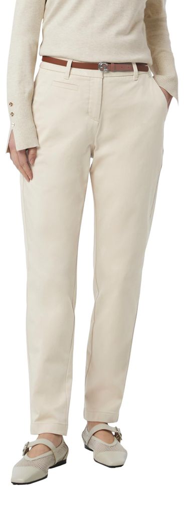 COMMA Damen Chinohose – Slim Fit, Tapered Leg, mit Gürtel Produktbild 