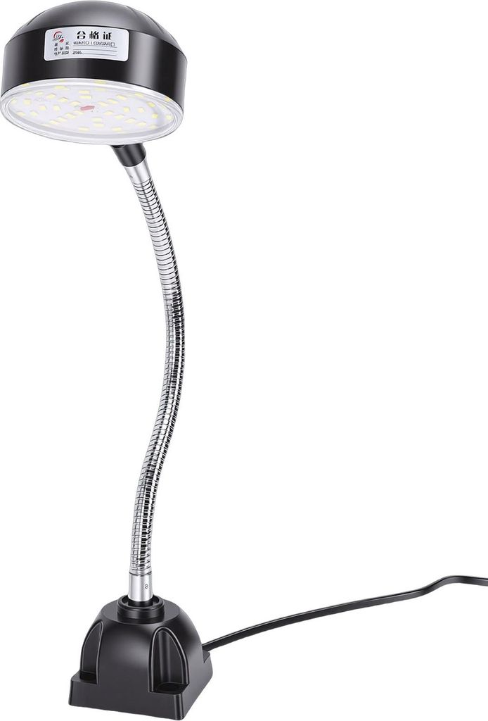 LED Maschinenleuchte 15W mit 30cm flexiblem Schwanenhals quadratischer Sockel Werkstattlampe für Drehmaschine Werkbank Kesselgrill Industriebeleuc...