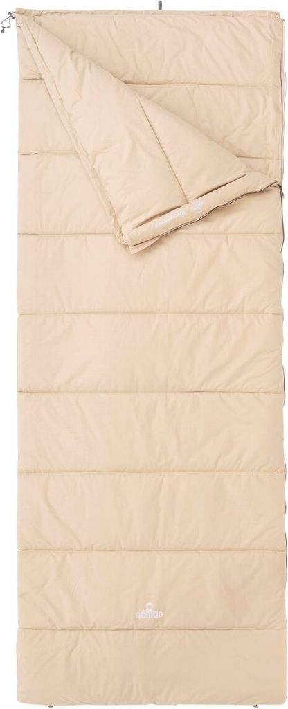 NOMAD Blazer Sleeping Bag Blanket Style | Beige | 205x80 cm | Baumwolle | Zip-On | Zwei-Wege-Reißverschluss | Inkl.