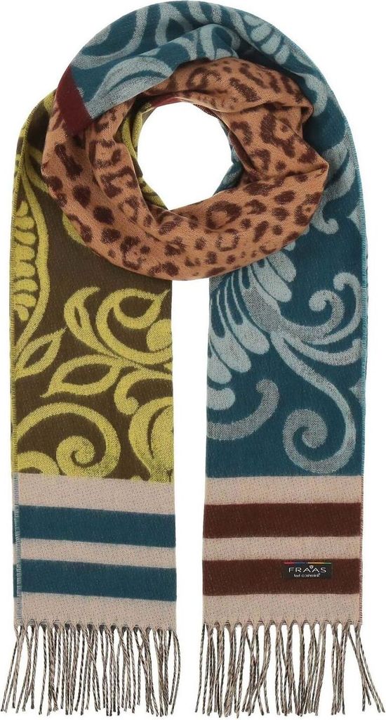 FRAAS Schal Chasmink Scarf Petrol mehrfarbig