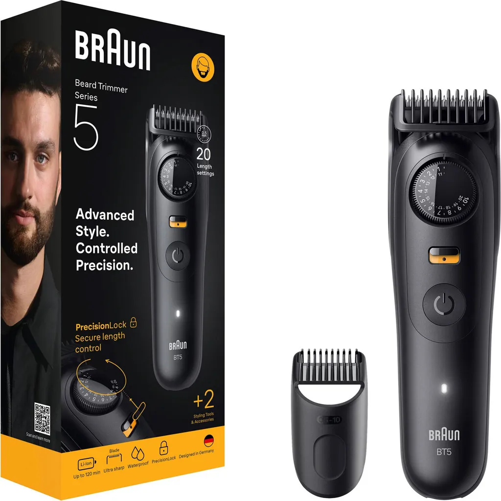 Tondeuse à cheveux et barbe Braun BT5500 S5 Kit de Soin Complet Homme
