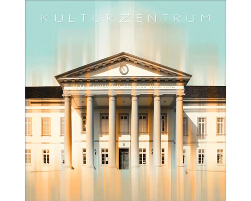 Glasbild Oldenburg Kulturzentrum 20x20 cm