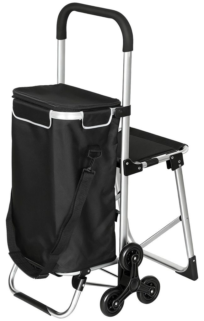 Einkaufstrolley 40 L Oxford-Tasche 3-Rad Treppensteig Produktbild 