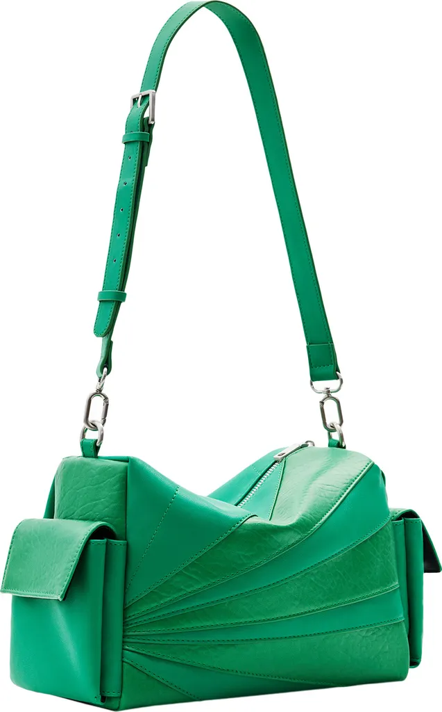 Marre du noir ? Sac bandoulière Desigual Hobo Vert Machina Habana !