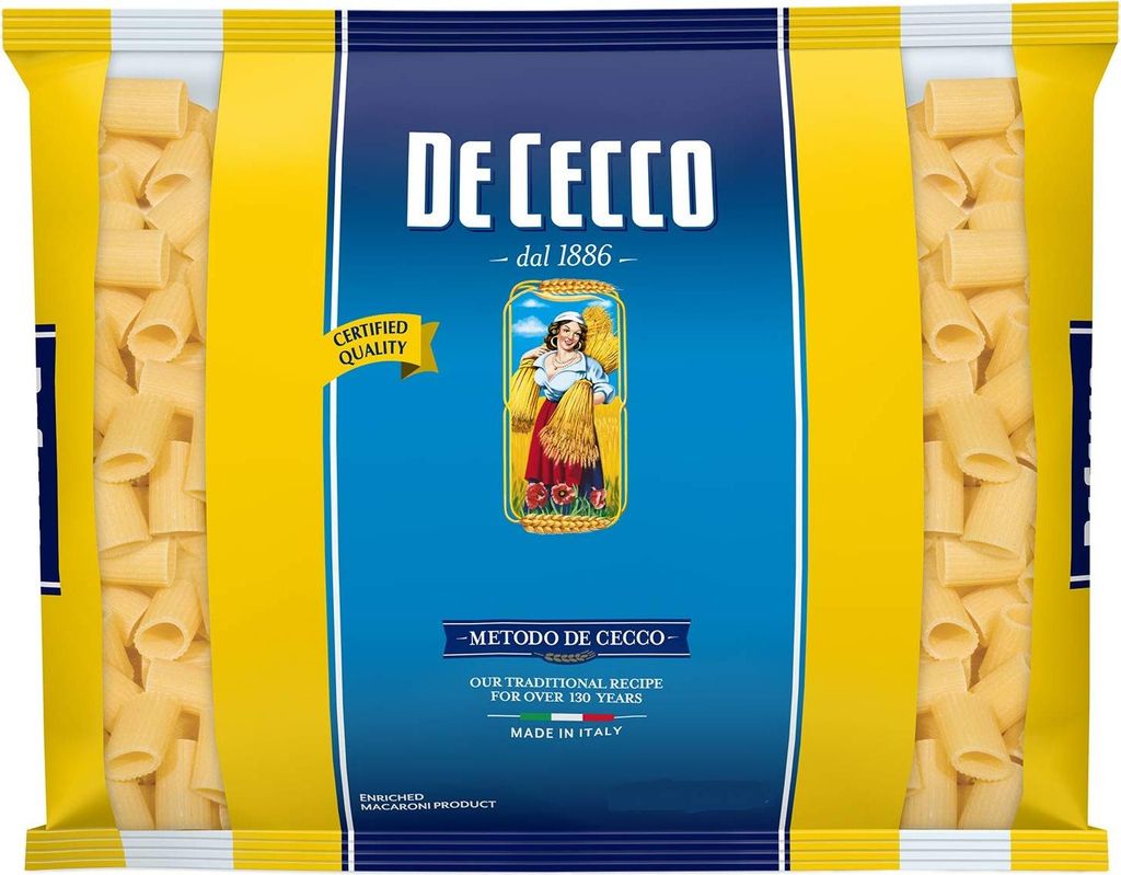 De Cecco Mezzi Rigatoni Pasta di Semola di Grano Duro Hartweizengrieß Pasta 100% Italienische Pasta Kurze Pasta Packung mit 3Kg