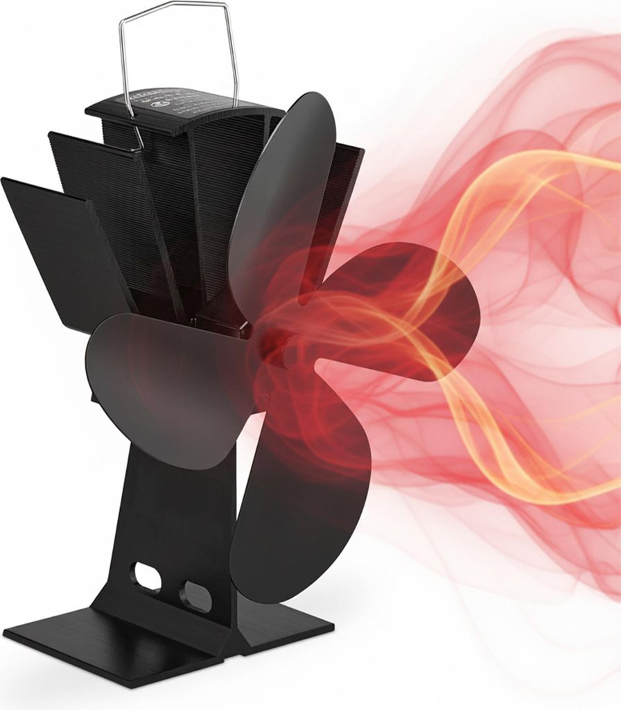 Relaxdays Ofenventilator ohne Strom, geräuscharm, für Kamin Produktbild 