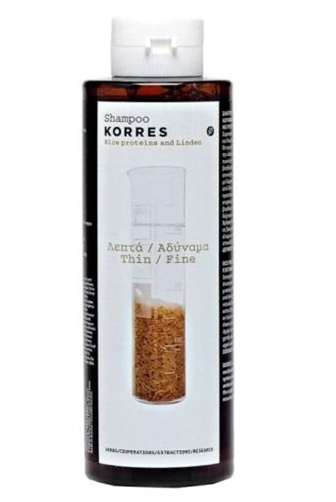 Korres Shampoo Rice Proteine And Linden - Thin/Fine Hair 250 ml