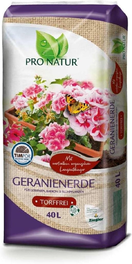 Pro Natur Geranienerde 40 L mit Langzeitdünger für üppiges Produktbild 