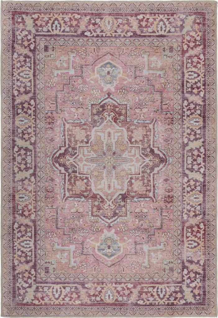 Tapis de Chambre Rose 120x170 cm - Confort Moelleux et Style Windsor