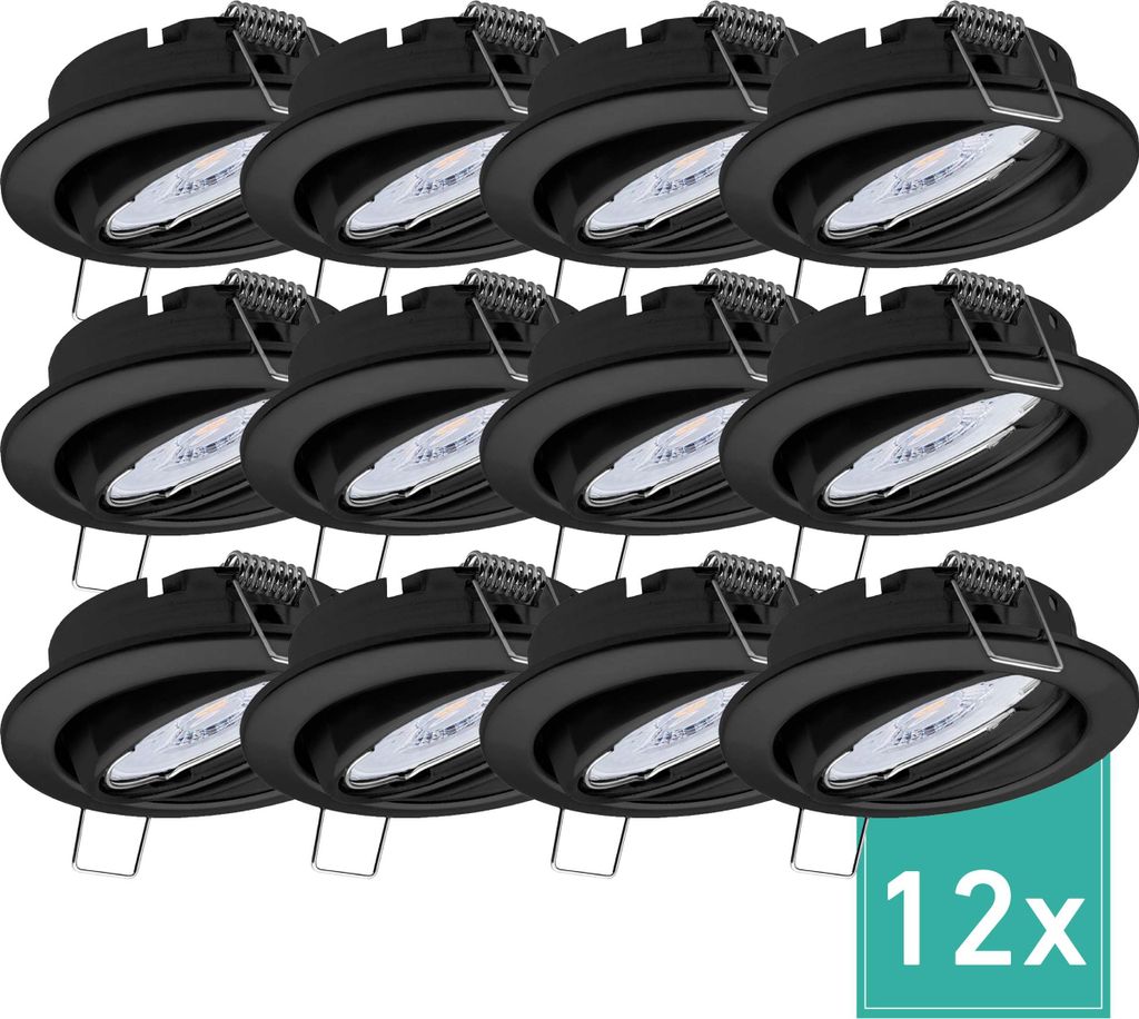 12er Set Oktaplex Einbaustrahler schwenkbar dimmbar inkl. Produktbild 
