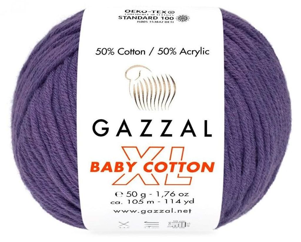 Włóczka Gazzal Baby Bawełna XL 3440, kolor ametyst - do Zdjęcie produktu 