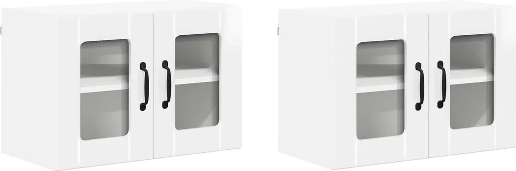 Set 2 Pensili SYFAX™ Bianco Lucido 60 cm | Design Moderno per Cucina