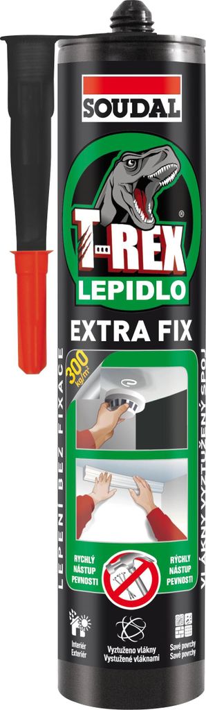 Soudal T-Rex Extra Fix klej montażowy, przezroczysty, 380 g Zdjęcie produktu 