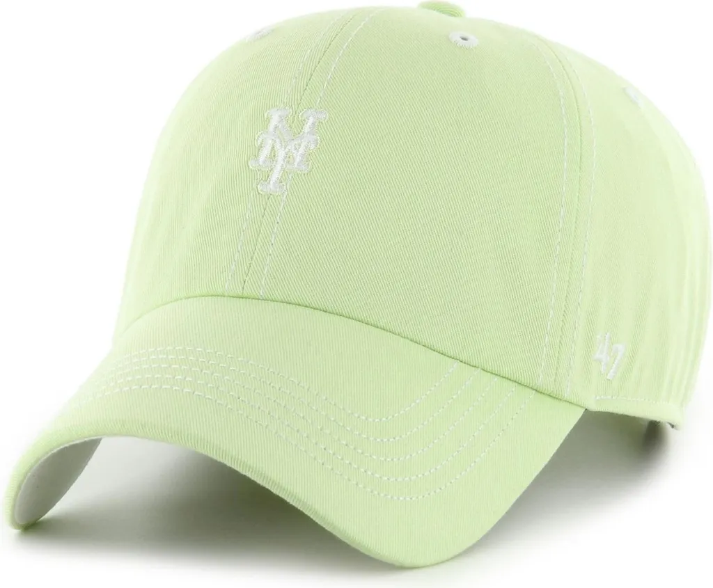 Casquette Strapback NY Mets 47 Brand avec Surpiqûres Contrastées Navy