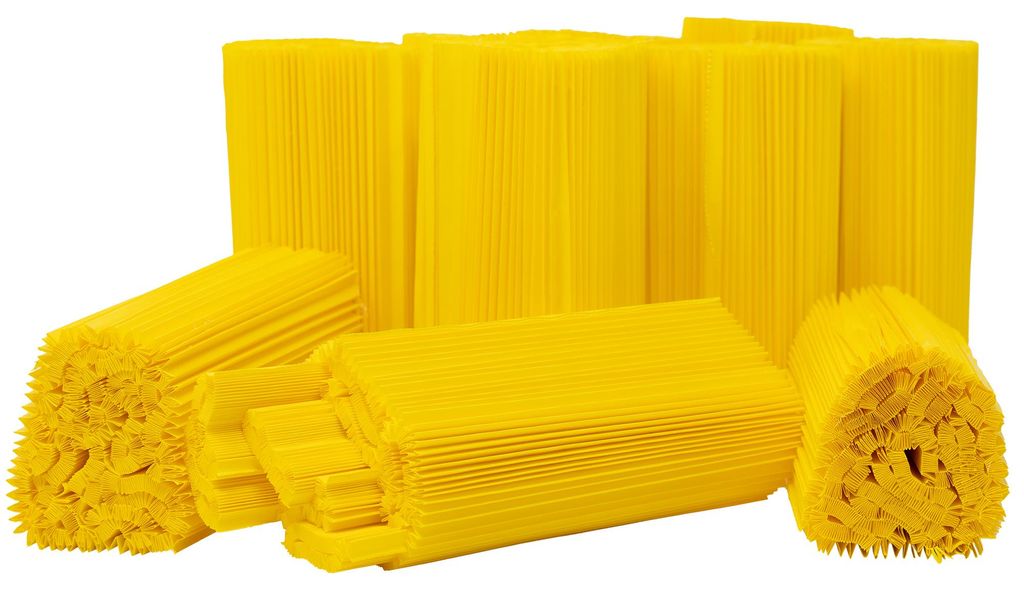 Plissee-Manschetten, Farbe:gelb, Größe:125 mm