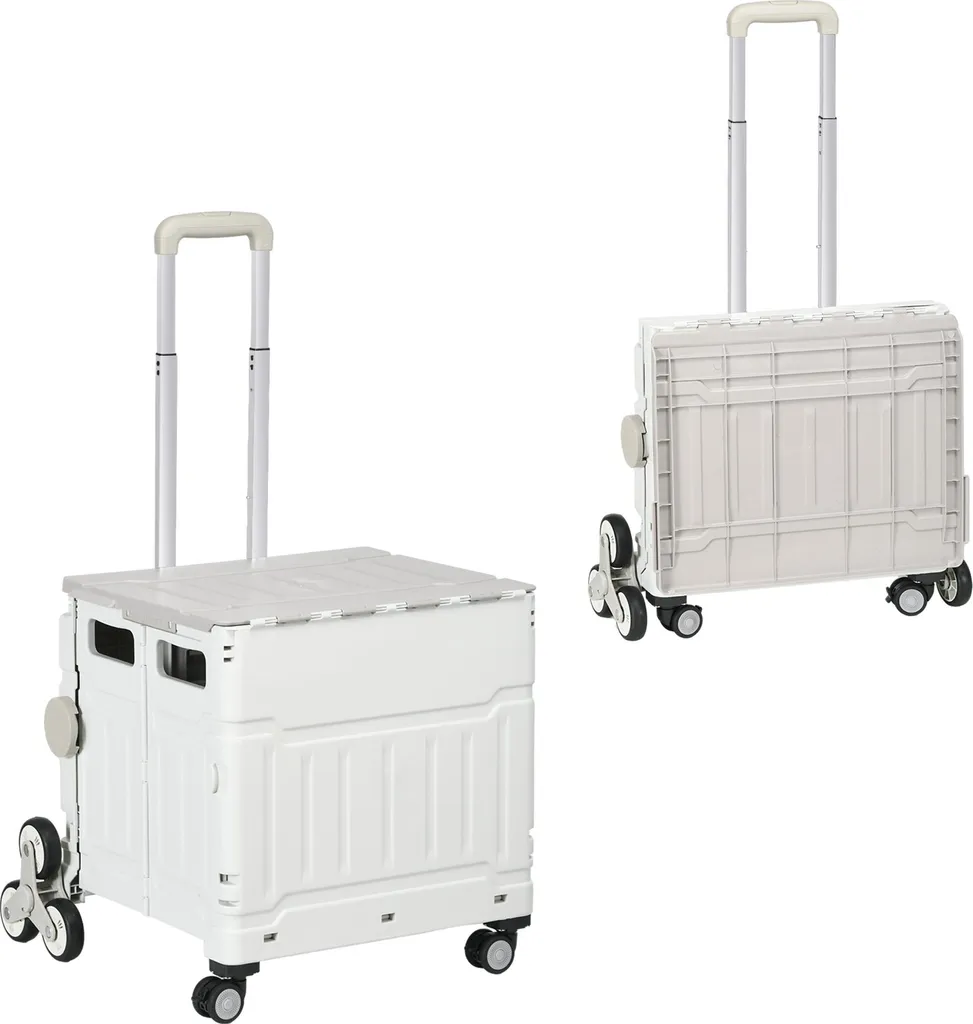 Chariot de courses 80 kg Fortuna Lai avec manche télescopique et couvercle
