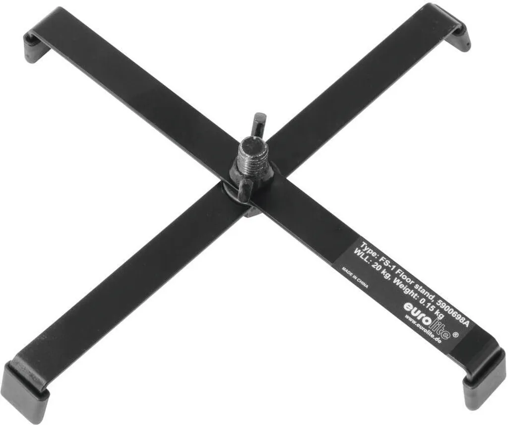 Basetta a Terra Eurolite FS-1 per Fari LED e PAR - Acciaio Nero M10