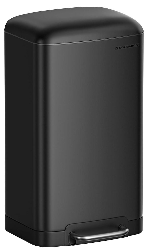 Songmics LTB01BK Mülleimer 30L mit Pedal Stahl Soft-Close Produktbild 