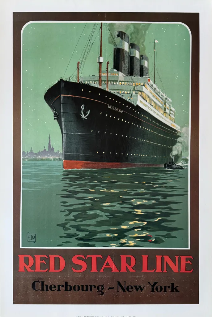 Affiche Red Star Line 62x93cm : Le Cadeau Idéal pour Passionnés