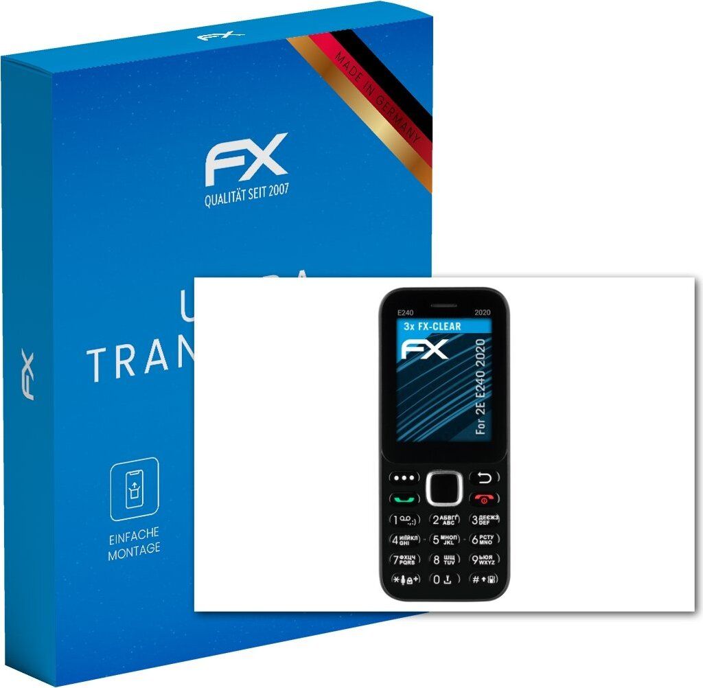 atFoliX FX-Clear 3x Schutzfolie kompatibel mit 2E E240 (2020) Displayschutzfolie