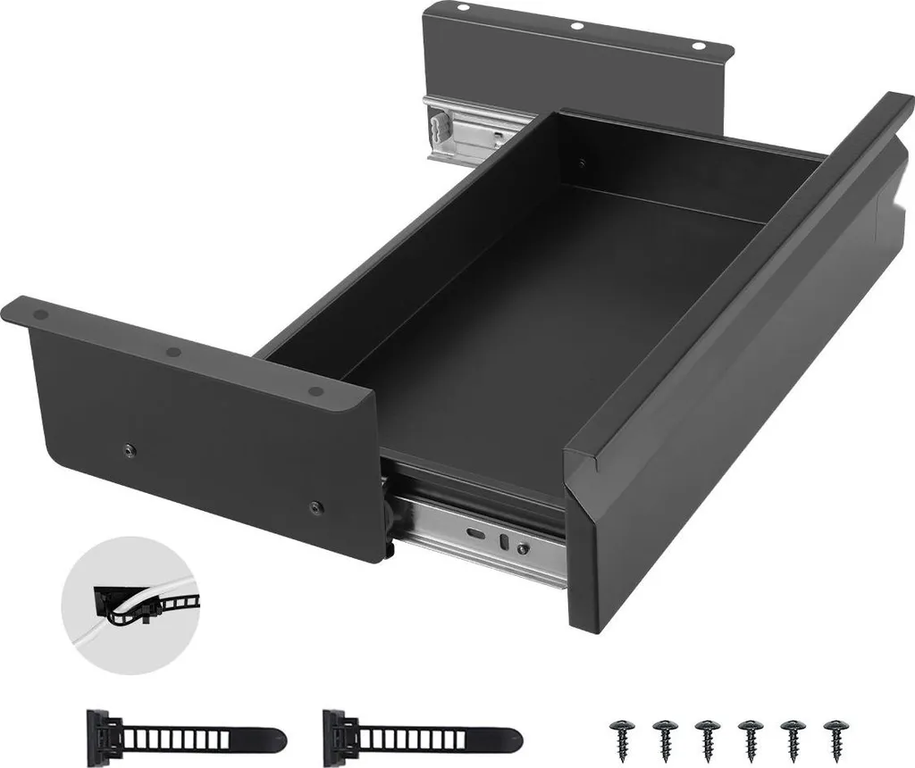 Organizer Scrivania Sottostruttura 440mm - Cassetto Nascosto Ufficio