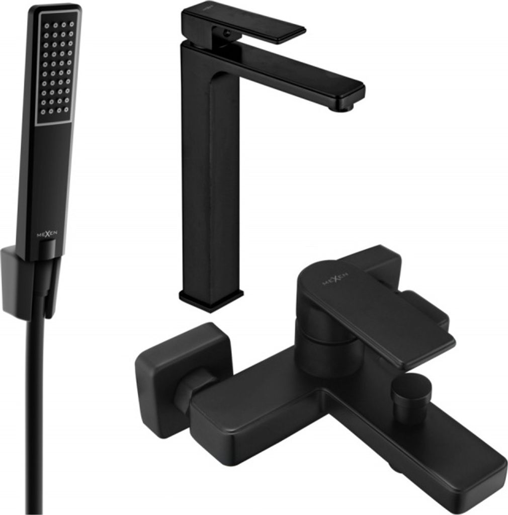 Mexen Mino R72 Badewannenset, Schwarz - 72413R72-70 Produktbild 