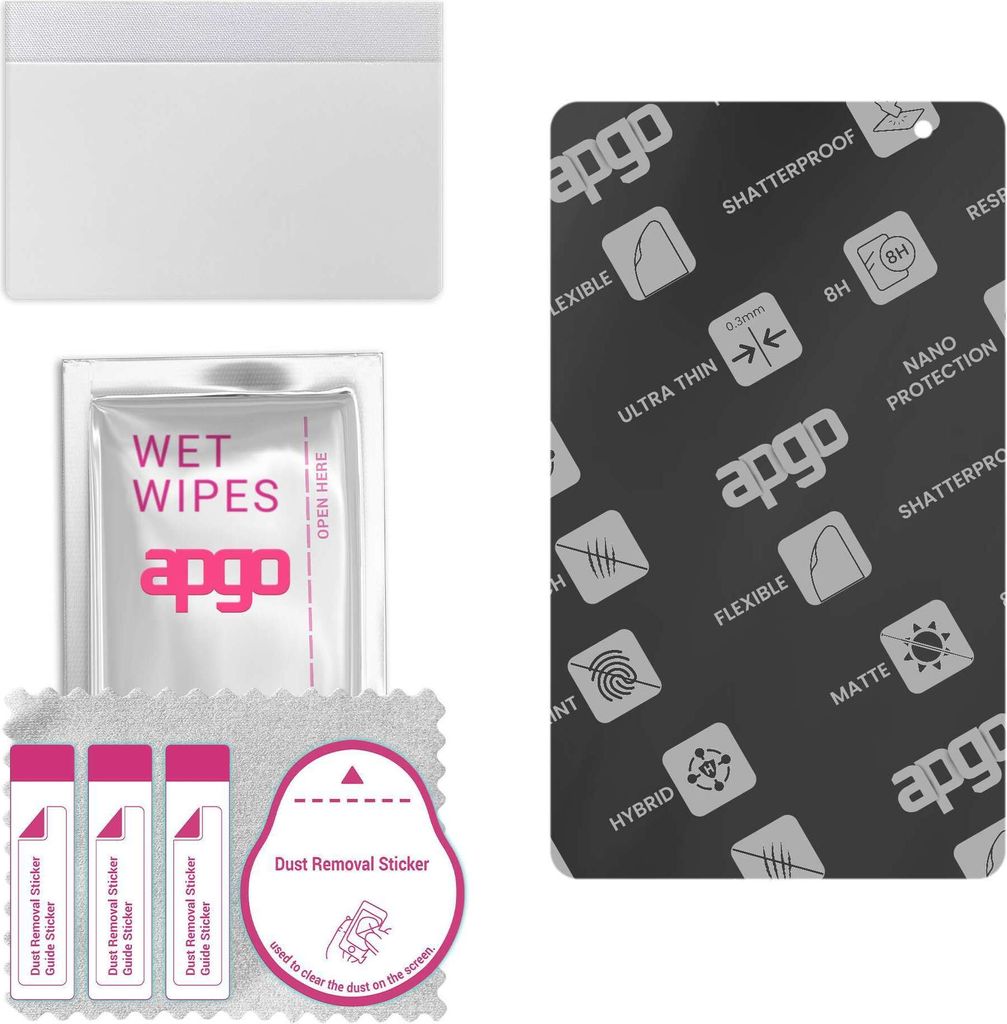 apgo Hybrid Schutzglas, Matt, kompatibel mit Teclast P80T, Flexible Nano Glass, toller Ersatz für Hartglas, kratzfester Displayschutzglas, Display...