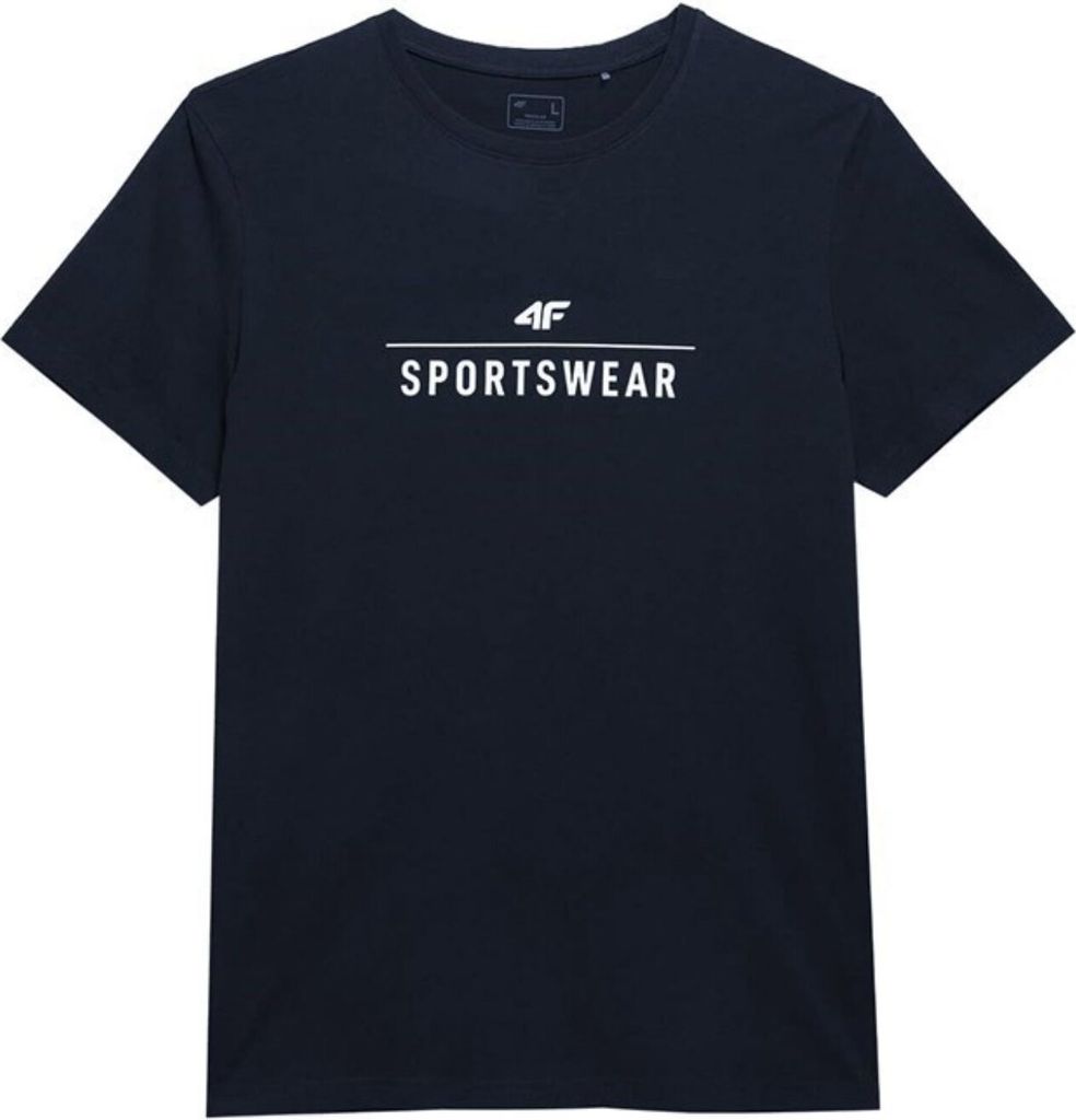 4F Herren-T-Shirt mit Aufdruck Kahnero schwarz S