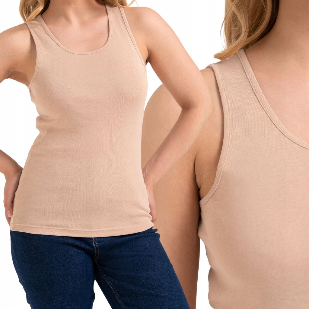 Top da donna - Canotta taglia L - Canotta da donna beige - Immagine del prodotto 
