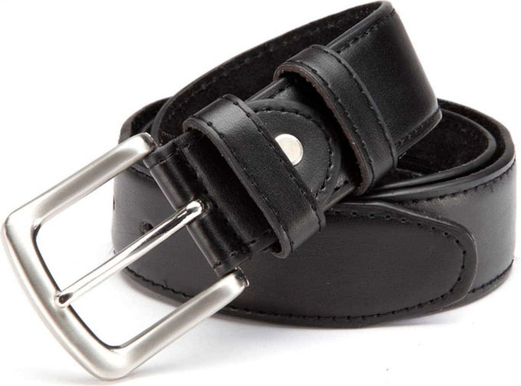 Herren Safe Gürtel Tresorgürtel Kunst Leder 30511 Schwarz 105 cm