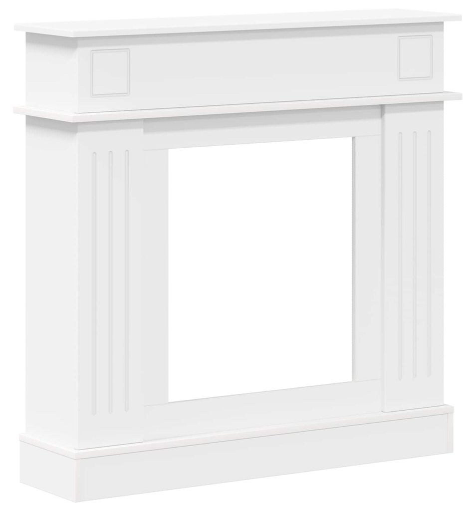 vidaXL Kaminumrandung Weiß 102 x 26 x 100 cm Holzwerkstoff Produktbild 