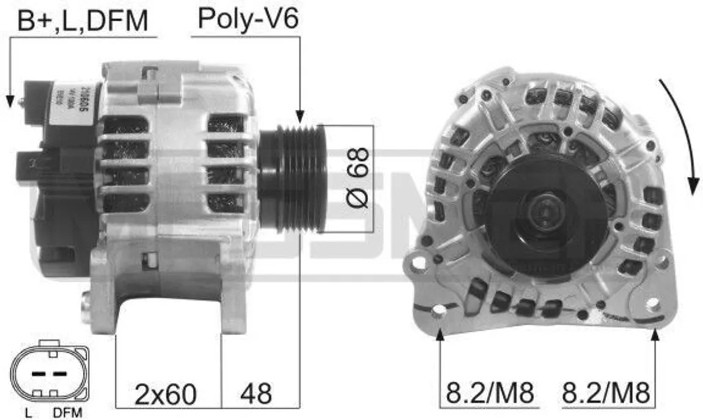 Alternateur pour Volvo XC90 et S60 - Solution de charge batterie 14V