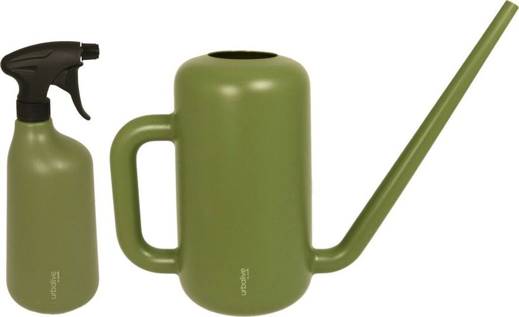 MePla - Set - Gießkanne Pilea 3.8L + Sprüher - grün