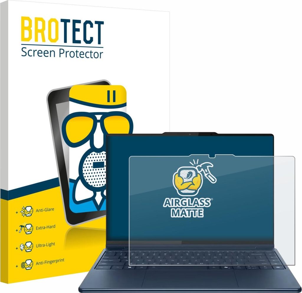 BROTECT Entspiegelungs Schutzglas für Lenovo Yoga Pro 9i Gen 10 Aura Edition 16" Touch Schutzfolie Panzer Folie Glas Display Schutz matt