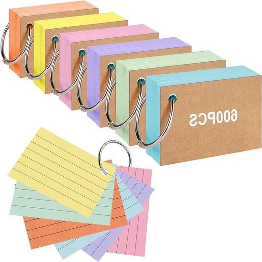 Flashcards Scolaires 74x52 cm pour Révisions - Fiches Lignées Bureau