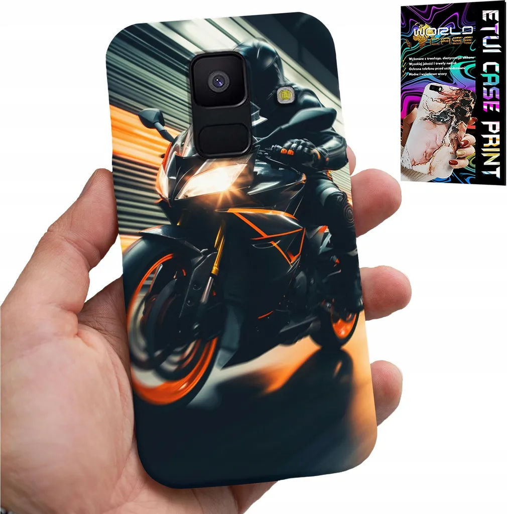 Custodia Per Samsung A6 2018 - Moto Fan + Vetro