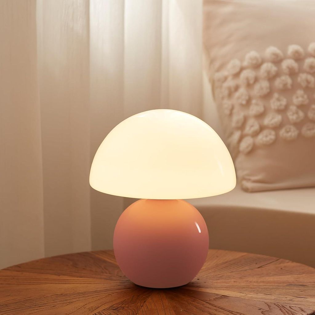 Pilzlampe Tischlampe für Schlafzimmer,Schreibtisch,Nachttisch,kleine Lampen für Wohnzimmer,Pilz-Nachbildung,niedliche Mini-moderne Mid-Century-La...
