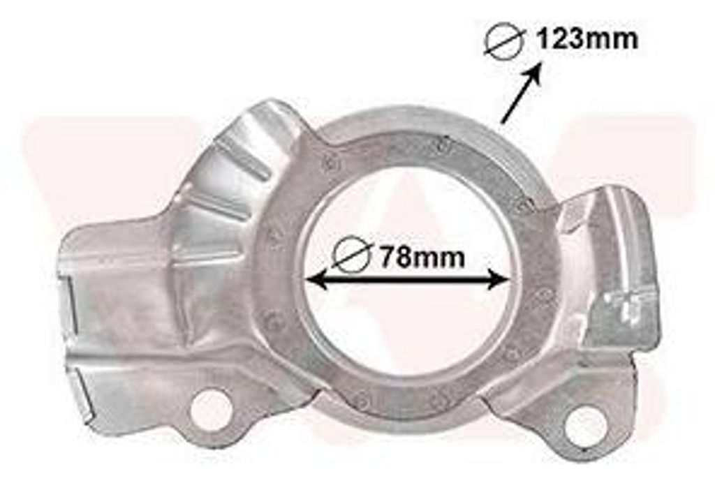 VAN WEZEL Spritzblech Bremsscheibe für KIA PICANTO (TA) Vorne Rechts 8314372 Ankerblech