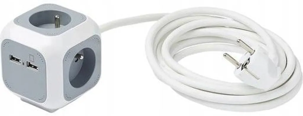 Cubo Multipresa Design ORNO OR-AE-13144 con USB 2.1A e Cavo 1.4m - 12