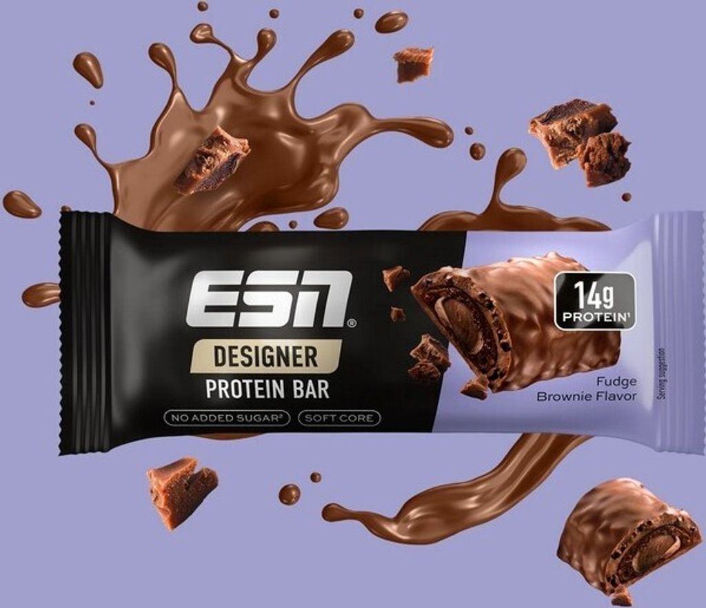 ESN Designer Bar Fudge Brownie Protein Riegel, 12er Pack Produktbild 