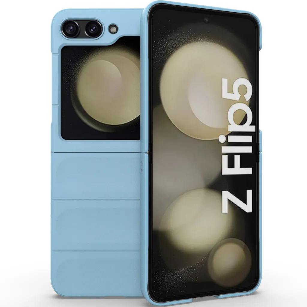 Custodia Samsung Z Flip 5 Blu Opaca Rigida - Esperienza d'uso Reale - 5