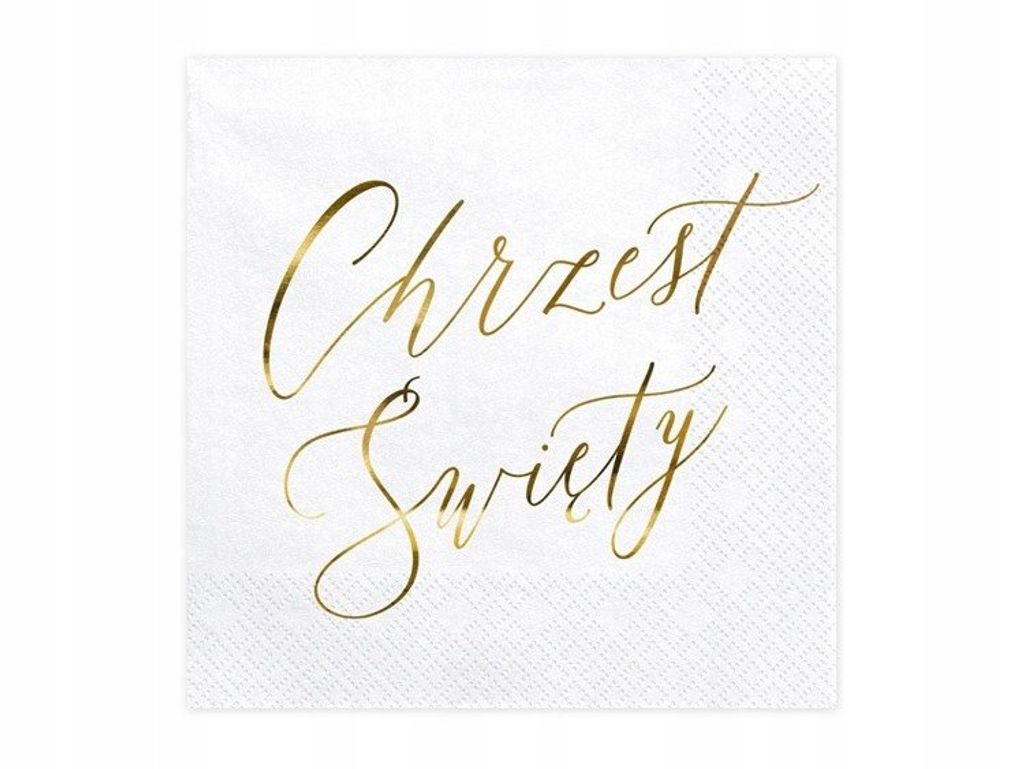 Serwetki Chrzest Święty, biały, 33x33cm (1 op. / 20 szt.) Zdjęcie produktu 