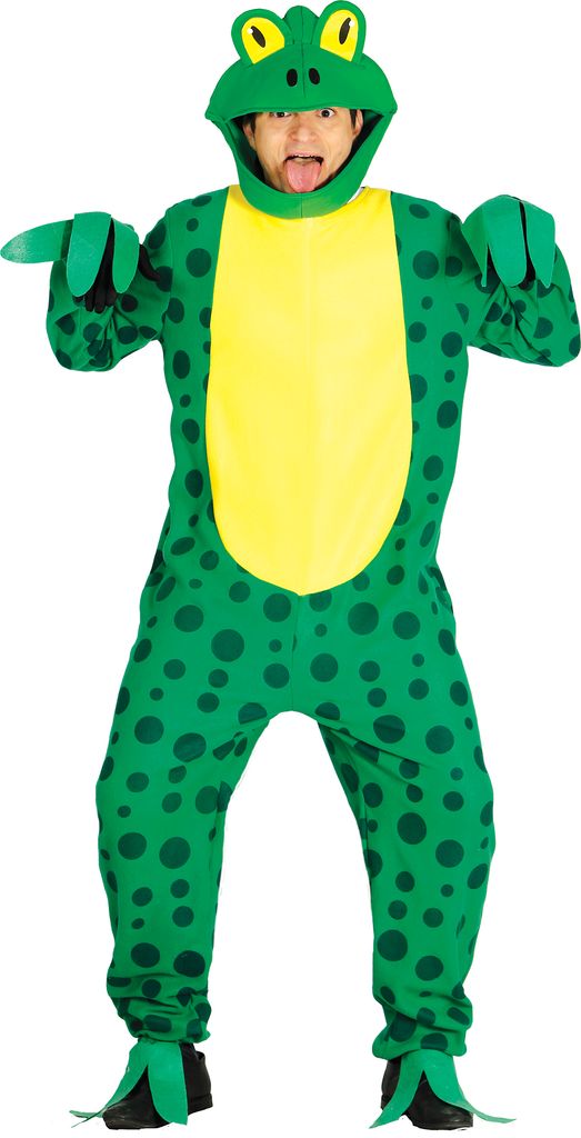 Froschkostüm für Erwachsene grün Frosch Herrenkostüm, Produktbild 
