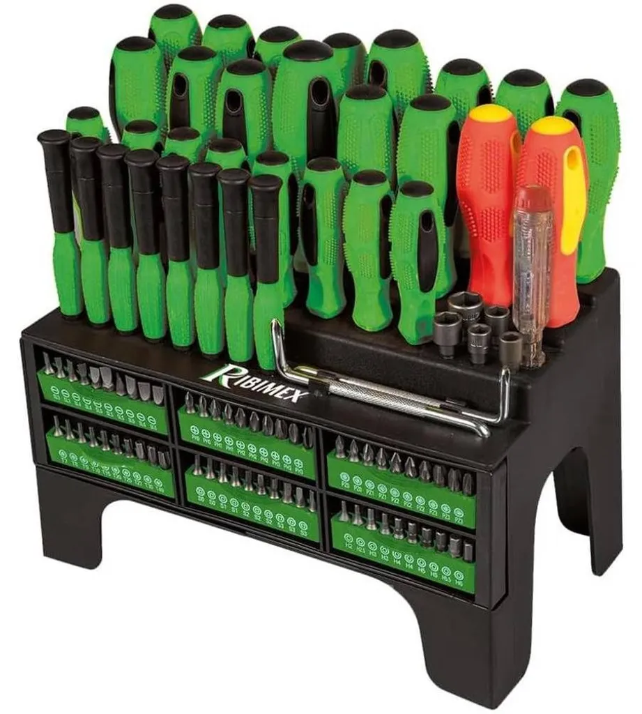 Lot de 101 Tournevis et Embouts D-Work avec Support de Rangement Mural