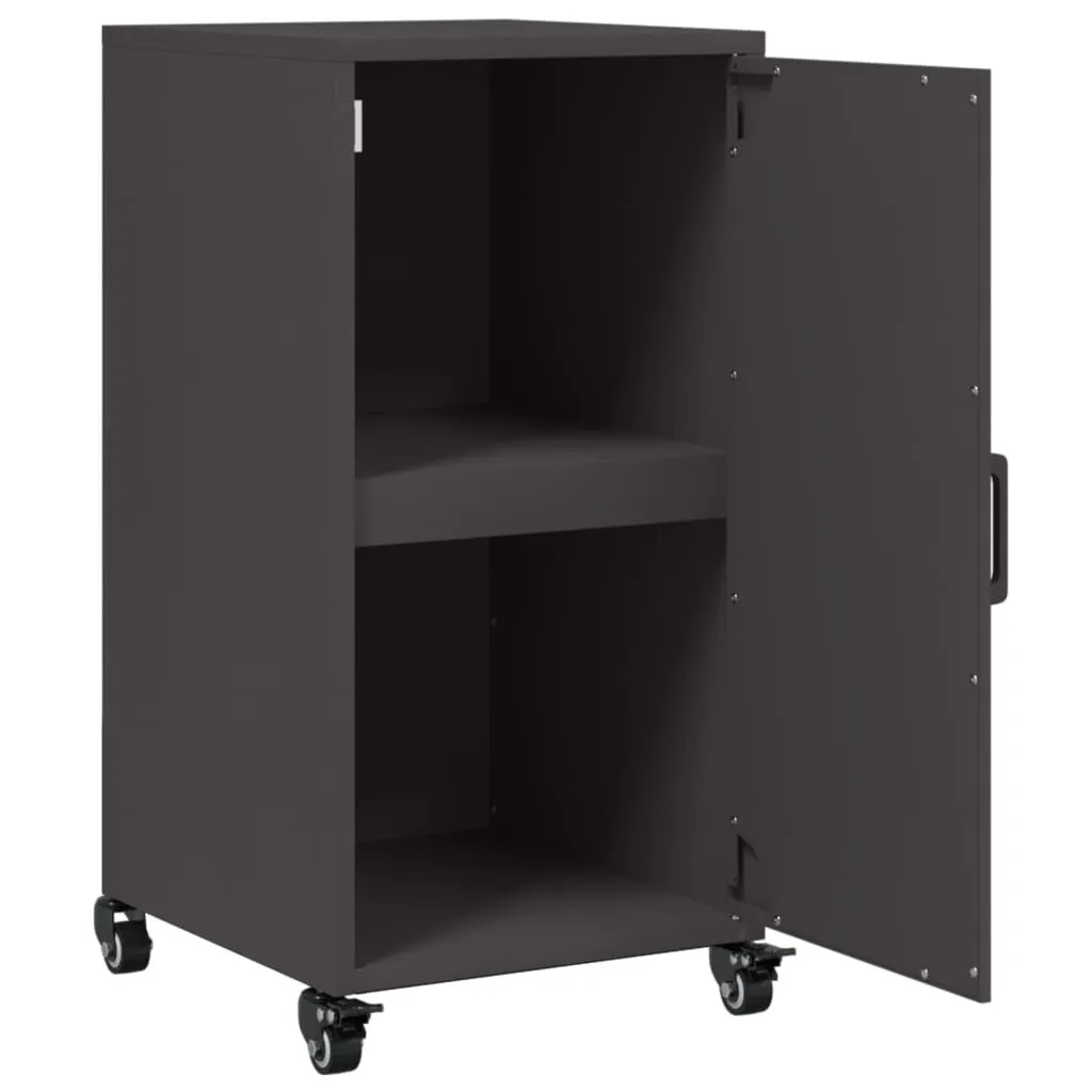Solution de rangement gain de place, buffet noir en acier anti-rayure - 10