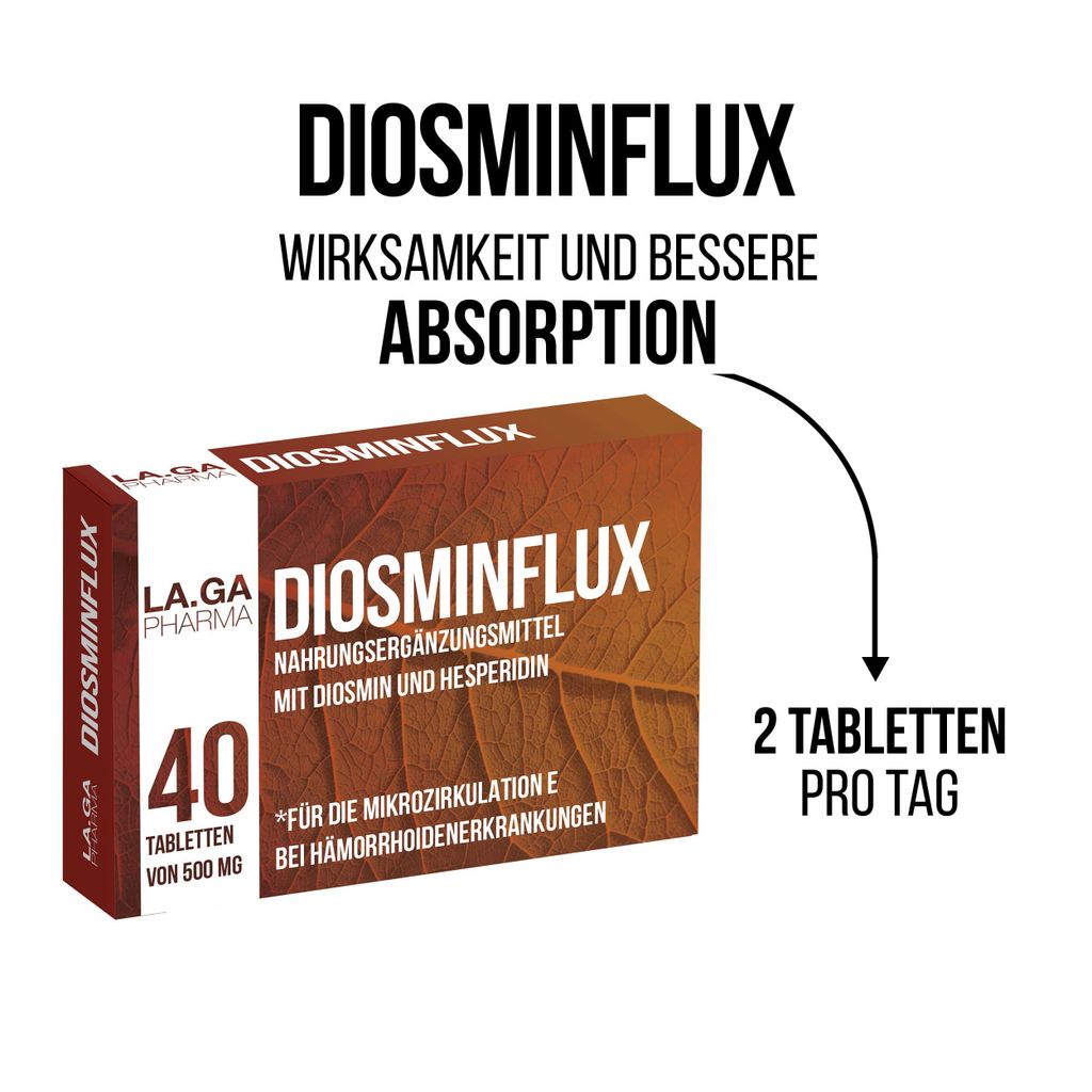 Diosmin und Hesperidin 500 mg, Venen Tabletten mit Diosmin, Produktbild 