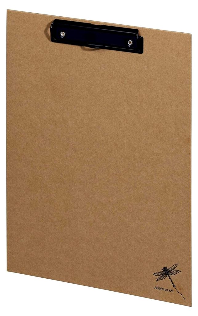 Klemmbrett A4 Pur, stabiler Rücken, mit Kraftpapier bezogen